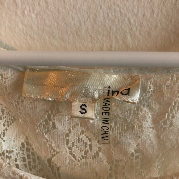 White Floral Lace A-Line Dress - Picture 6 of 6